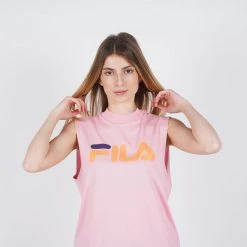 Γυναικεία Fila Heritage Helena Women's Tank PINK -Γυναικεία Ρούχα Εκπτώσεις fila heritage helena sleeveless t shirt 2