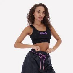 Fila Heritage Γυναικεία Fila Wilda Γυναικείο Μπουστάκι BLACK -Γυναικεία Ρούχα Εκπτώσεις fila wilda bra 1