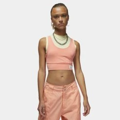 Jordan Essentials Γυναικεία Αμάνικη Μπλούζα CITRON TINT/CRIMSON BLISS