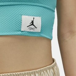 Jordan Essentials Γυναικεία Αμάνικη Μπλούζα SANDDRIFT/WASHED TEAL -Γυναικεία Ρούχα Εκπτώσεις jordan w j essen crop top 22 8