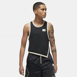 Jordan Essentials Γυναικεία Αμάνικη Μπλούζα BLACK/DK SMOKE GREY/SANDDRIFT