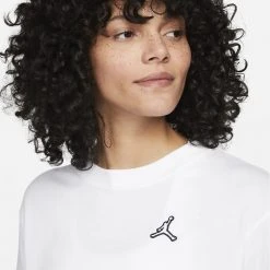 Γυναικεία Jordan Essentials Γυναικείο T-Shirt White/White -Γυναικεία Ρούχα Εκπτώσεις jordan w j essen tee core 22 10