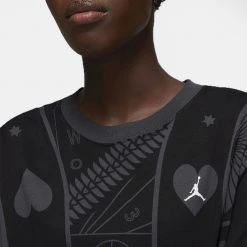 Γυναικεία Jordan Flight Γυναικείο T-Shirt BLACK/WHITE -Γυναικεία Ρούχα Εκπτώσεις jordan w j flight gf gfx tee 3