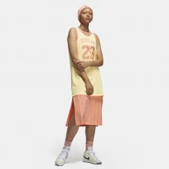 Γυναικεία Jordan Heritage Γυναικείο Φόρεμα CITRON TINT/CRIMSON BLISS/SANDDRIFT -Γυναικεία Ρούχα Εκπτώσεις jordan w j heritage dress core 9