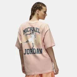 Γυναικεία Jordan (Her)itage Γυναικείο T-Shirt ARCTIC ORANGE -Γυναικεία Ρούχα Εκπτώσεις jordan w j heritage ovrsz gfx tee 1