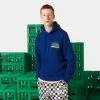 Γυναικεία Lacoste X Minecraft Unisex Μπλούζα με Κουκούλα BLUE