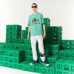 Γυναικεία Lacoste X Minecraft Unisex T-shirt GREEN -Γυναικεία Ρούχα Εκπτώσεις lacoste x minecraft t shirt 14