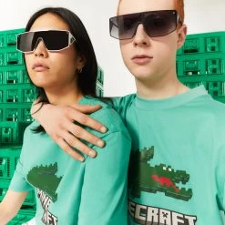 Γυναικεία Lacoste X Minecraft Unisex T-shirt GREEN -Γυναικεία Ρούχα Εκπτώσεις lacoste x minecraft t shirt 17