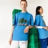Γυναικεία Lacoste X Minecraft Unisex T-shirt Blue -Γυναικεία Ρούχα Εκπτώσεις lacoste x minecraft t shirt 6
