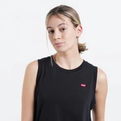 Levi's Γυναικεία Levis Dara Tank Γυναικείο Αμάνικο T-shirt BLACKS -Γυναικεία Ρούχα Εκπτώσεις levis dara tank caviar 2