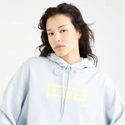 Γυναικεία Levi's Γυναικείο Φούτερ BLUES -Γυναικεία Ρούχα Εκπτώσεις levis graphic crop prism t3 hoodie seasonal b 2