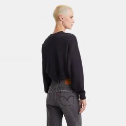 Levi's Graphic Laundry Crew Γυναικεία Μπλούζα Φούτερ BLACKS -Γυναικεία Ρούχα Εκπτώσεις levis graphic laundry crew crew cont 1