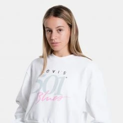 Levi's Γυναικεία Levis Graphic Vintage Crew 501 Γυναικείο Φούτερ NEUTRALS -Γυναικεία Ρούχα Εκπτώσεις levis graphic vintage crew 501 blues 2
