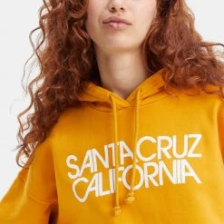 Levi's Gold Tab Γυναικεία Μπλούζα με Κουκούλα Yellows/Oranges -Γυναικεία Ρούχα Εκπτώσεις levis gt hoodie santa cruz golden or 2