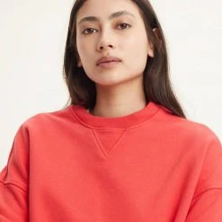 Levi's Gold Tab Γυναικεία Μπλούζα Φούτερ REDS -Γυναικεία Ρούχα Εκπτώσεις levis gt sweatshirt mars red 2