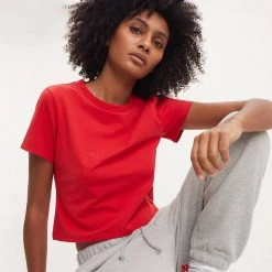 Γυναικεία Levi's Gold Tab Γυναικείο T-Shirt REDS -Γυναικεία Ρούχα Εκπτώσεις levis gt tee mars red 2