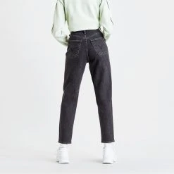 Γυναικεία Levi's High Waisted Tapered Jeans Γυναικείο Τζιν Παντελόνι BLACKS -Γυναικεία Ρούχα Εκπτώσεις levis high waisted mom jean bomb dot 2