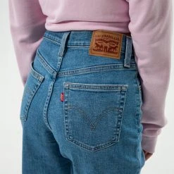 Γυναικεία Levi's High Waisted Mom Γυναικείο Τζιν Παντελόνι DARK INDIGO - WORN IN -Γυναικεία Ρούχα Εκπτώσεις levis high waisted mom jean summer h 3