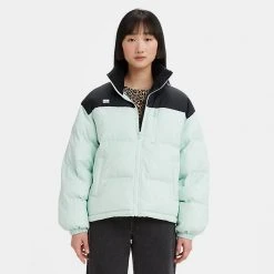 Levi's Γυναικεία Levis Noe Short Puffer Caviar BLACKS