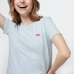 Γυναικεία Levi's Perfect Tee Γυναικείο T-Shirt GREYS -Γυναικεία Ρούχα Εκπτώσεις levis perfect tee pearl gray 2