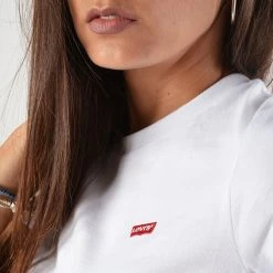 Γυναικεία Levi's Γυναικείο T-Shirt NEUTRALS -Γυναικεία Ρούχα Εκπτώσεις levis perfect tee white cn100xx 3