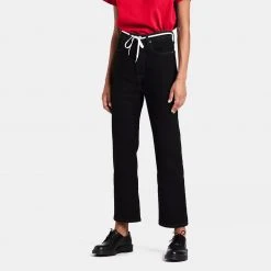 Γυναικεία Levi's Ribcage Straight Γυναιεκίο Τζιν Παντελόνι BLACKS