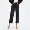 Levi's Γυναικεία Levis Ribcage Straight Ankle Γυναικείο Τζιν BLACKS