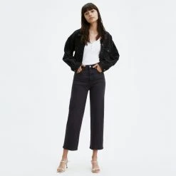 Levi's Γυναικεία Levis Ribcage Straight Ankle Γυναικείο Τζιν BLACKS -Γυναικεία Ρούχα Εκπτώσεις levis ribcage straight ankle feelin cagey 3