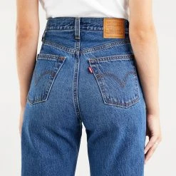 Γυναικεία Levi's Ribcage Straight Ankle Γυναικείο Τζιν Παντελόνι DARK INDIGO - WORN IN -Γυναικεία Ρούχα Εκπτώσεις levis ribcage straight ankle noe fog 3