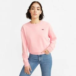 Γυναικεία Levi's New Original Crew Γυναικείο Φούτερ NEUTRALS -Γυναικεία Ρούχα Εκπτώσεις levis standard crew almond blossom x 2