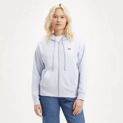 Levi's Levis Standard Zip Hoodie Caviar Γυναικεία Ζακέτα NEUTRALS