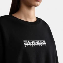 Napapijri B-Box Γυναικεία Μπλούζα με Μακρύ Μανίκι BLACK 041 -Γυναικεία Ρούχα Εκπτώσεις napapijri b box w crop c s 3 black 041 2