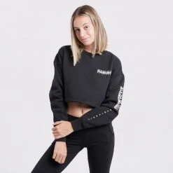 Γυναικεία Napapijri Roen Γυναικείο Cropped Φούτερ BLACK 041