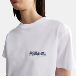 Γυναικεία Napapijri S-Rope Γυναικείο Crop Top BRIGHTWHITE 002 -Γυναικεία Ρούχα Εκπτώσεις napapijri s cold ss crop brightwhite 002 2