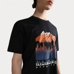 Γυναικεία Napapijri S-Hill Unisex T-shirt BLACK 041 -Γυναικεία Ρούχα Εκπτώσεις napapijri s hill ss black 041 2