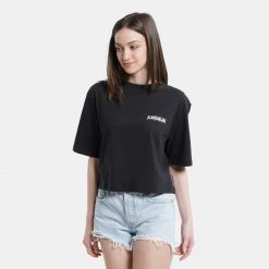 Γυναικεία Napapijri S-Veny Γυναικείο Τ-Shirt BLACK 041 -Γυναικεία Ρούχα Εκπτώσεις napapijri s veny cropped black 041 2