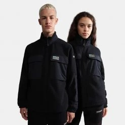 Γυναικεία Napapijri T-Step Fleece Unisex Ζακέτα BLACK 041