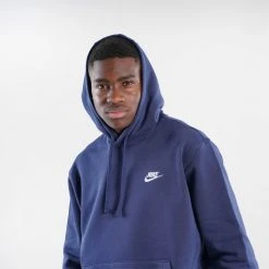 Γυναικεία Nike Sportswear Club Unisex Μπλούζα με Κουκούλα MIDNIGHT NAVY/MIDNIGHT NAVY/WHITE -Γυναικεία Ρούχα Εκπτώσεις nike m nsw club hoodie po bb 24