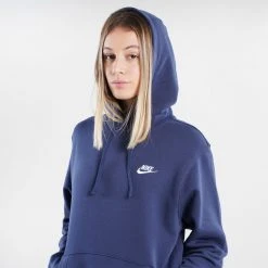Γυναικεία Nike Sportswear Club Unisex Μπλούζα με Κουκούλα MIDNIGHT NAVY/MIDNIGHT NAVY/WHITE -Γυναικεία Ρούχα Εκπτώσεις nike m nsw club hoodie po bb 25