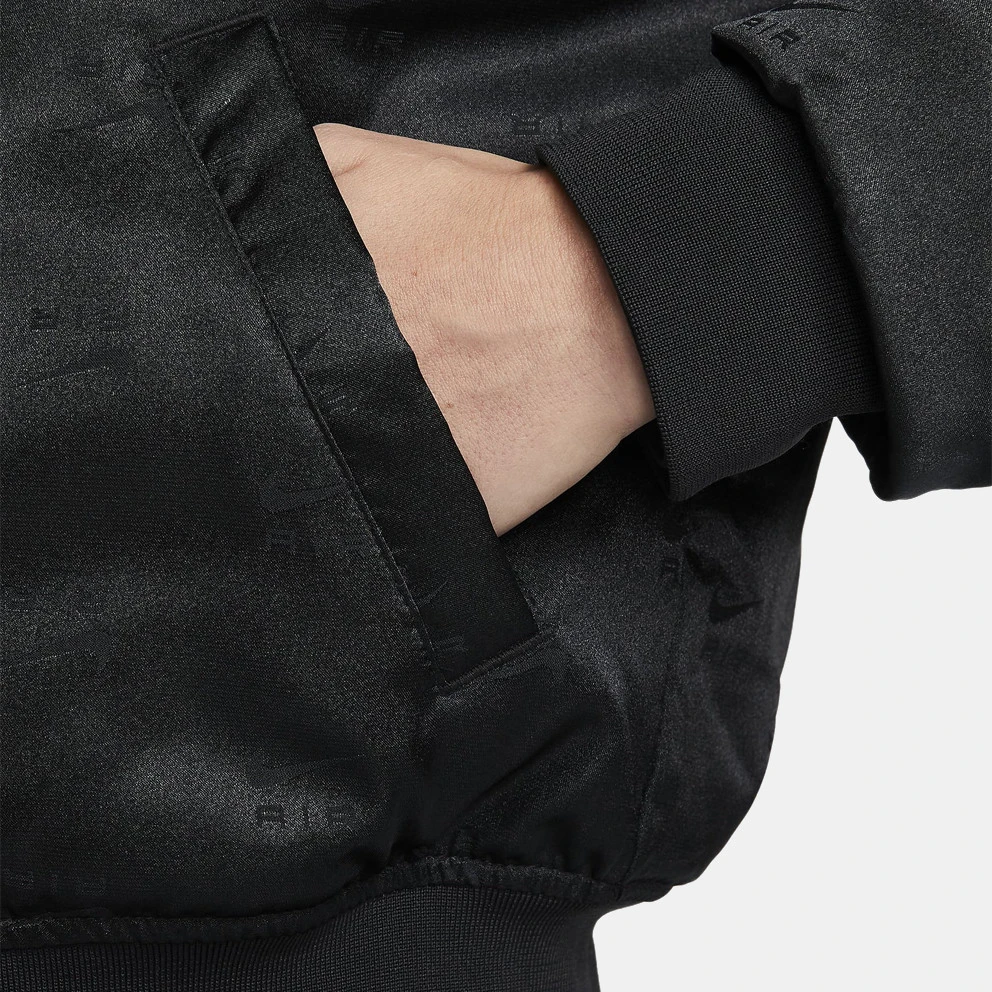 Nike Air Sportswear Bomber Γυναικεία Ζακέτα BLACK/BLACK/WHITE 4 Nike Air Sportswear Bomber Γυναικεία Ζακέτα BLACK/BLACK/WHITE - Image 4