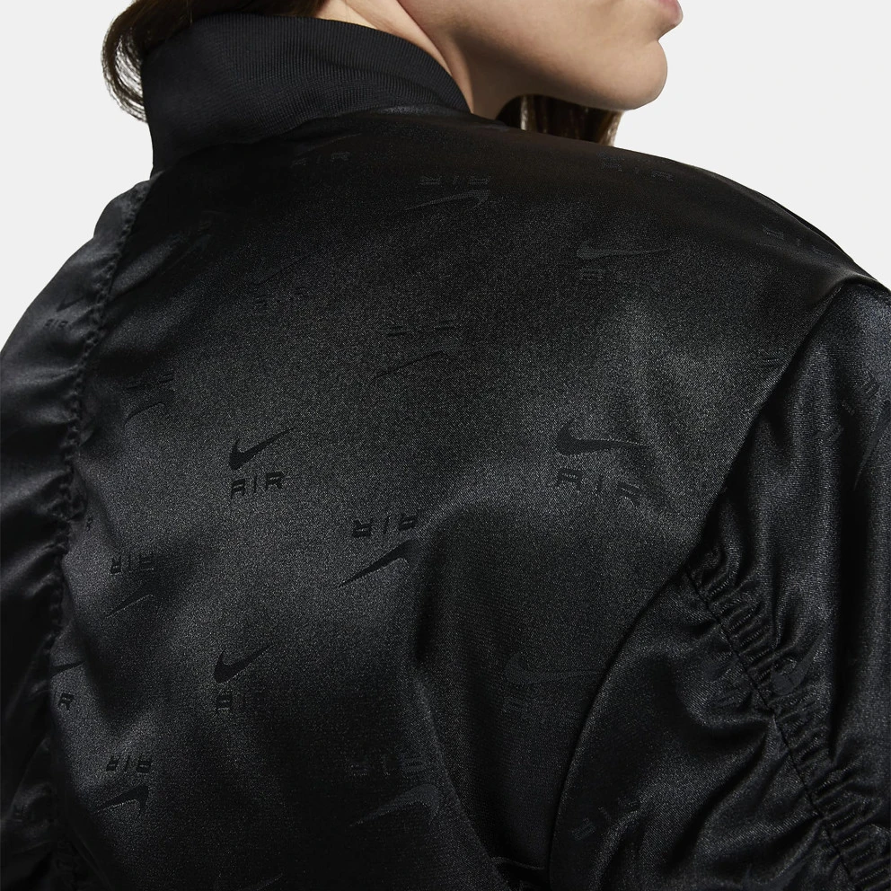 Nike Air Sportswear Bomber Γυναικεία Ζακέτα BLACK/BLACK/WHITE 5 Nike Air Sportswear Bomber Γυναικεία Ζακέτα BLACK/BLACK/WHITE - Image 5