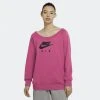 Γυναικεία Nike Air Crew Fleece Γυναικείο Φούτερ PINKSICLE/BLACK