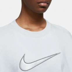 Nike Air Γυναικεία Μπλούζα Φούτερ PURE PLATINUM/FLAT PEWTER -Γυναικεία Ρούχα Εκπτώσεις nike w nsw air flc crew 10