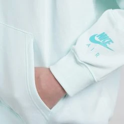 Nike Air Γυναικεία Μπλούζα με Κουκούλα BARELY GREEN/LIGHT DEW/WASHED TEAL -Γυναικεία Ρούχα Εκπτώσεις nike w nsw air flc hoodie 10