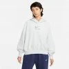 Nike Sportswear Air Fleece Γυναικεία Μπλούζα με Κουκούλα PURE PLATINUM/FLAT PEWTER/FLAT PEWTER