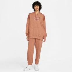 Γυναικεία Nike Air Γυναικείο Παντελόνι Φόρμας MINERAL CLAY/RED BARK/PINK OXFORD -Γυναικεία Ρούχα Εκπτώσεις nike w nsw air flc pant 9