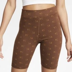 Γυναικεία Nike Air Γυναικείο Biker Σορτς CACAO WOW/ALE BROWN -Γυναικεία Ρούχα Εκπτώσεις nike w nsw air hr bike short 2
