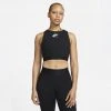 Γυναικεία Nike Sportswear Air Rib Γυναικείο Crop Tank Top Black/White -Γυναικεία Ρούχα Εκπτώσεις nike w nsw air rib tank 5
