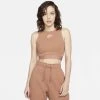 Γυναικεία Nike Sportswear Air Rib Γυναικείο Crop Tank Top MINERAL CLAY/PINK OXFORD