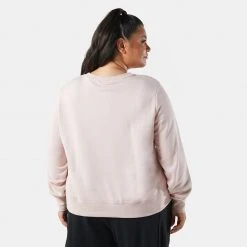 Γυναικεία Nike Sportswear Club Fleece Γυναικείο Φούτερ PINK OXFORD/WHITE -Γυναικεία Ρούχα Εκπτώσεις nike w nsw club flc gx std crew pl 1